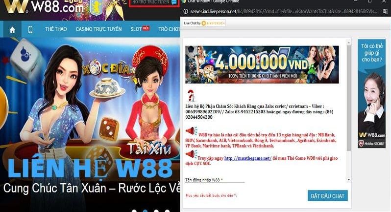 Cach lien he tong dai W88 nhanh nhat