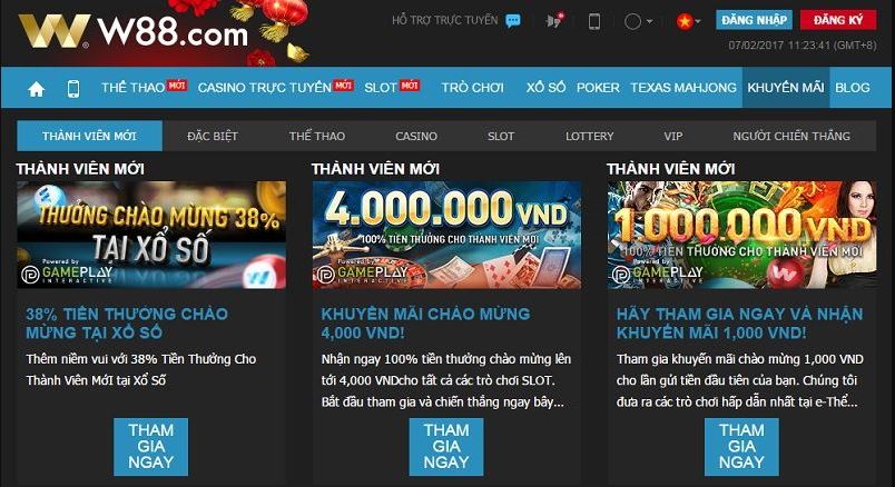 Tham gia choi ca cuoc tai W88asia