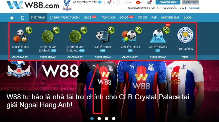 Cac hinh thuc ca cuoc the thao W88