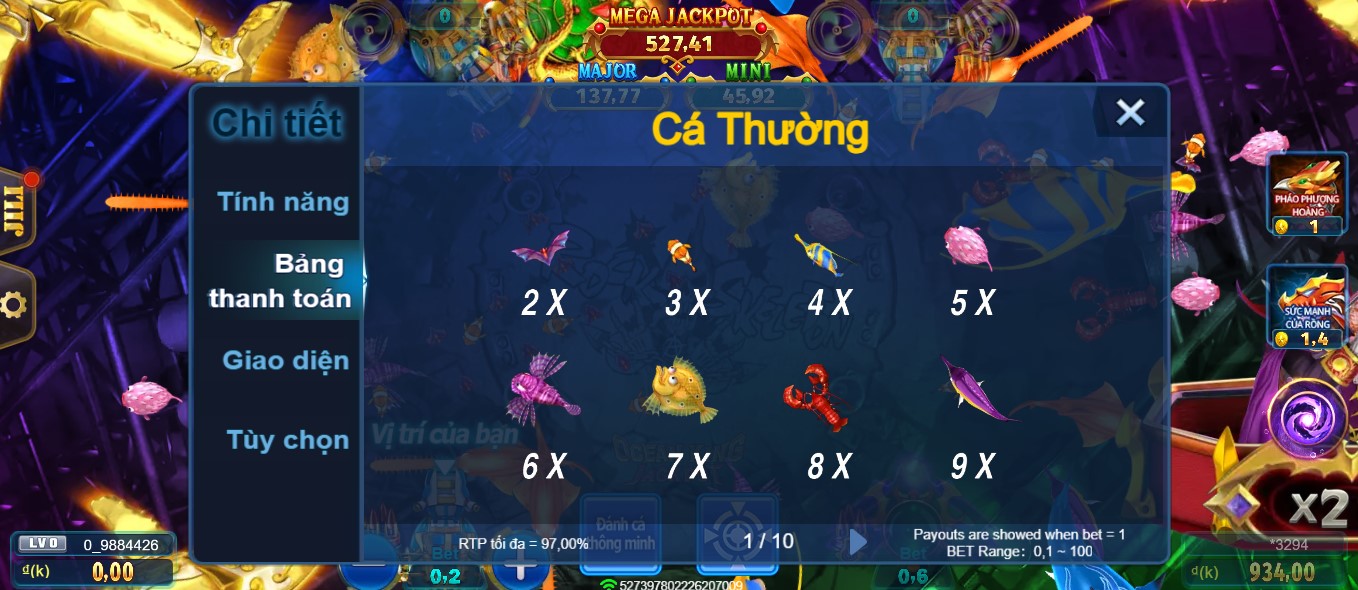 Ti le thuong Ocean King Jackpot W88