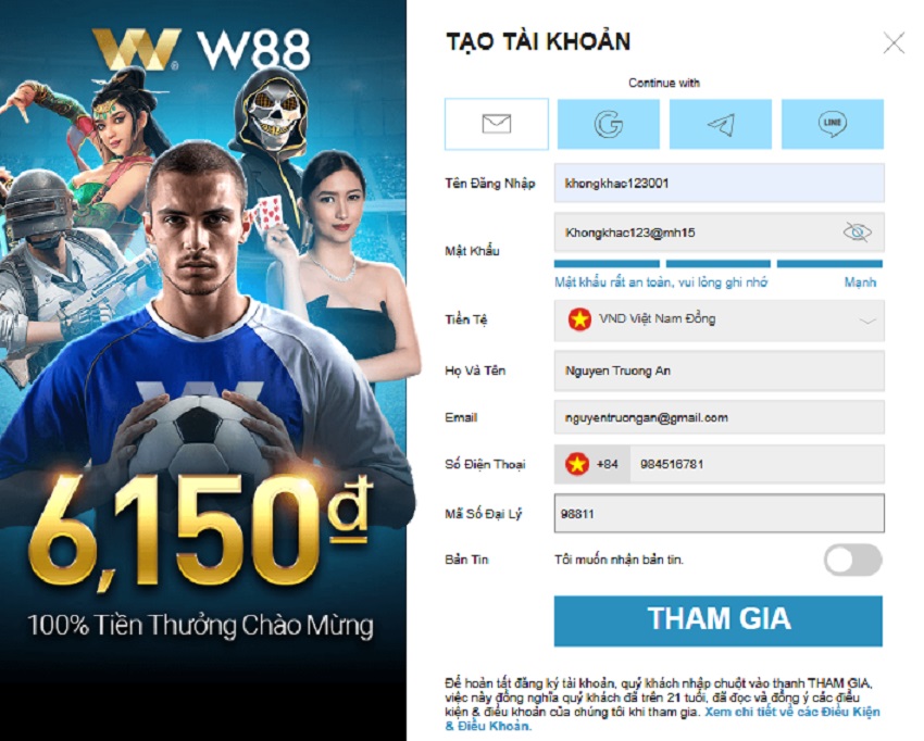 Bieu mau dang ky W88