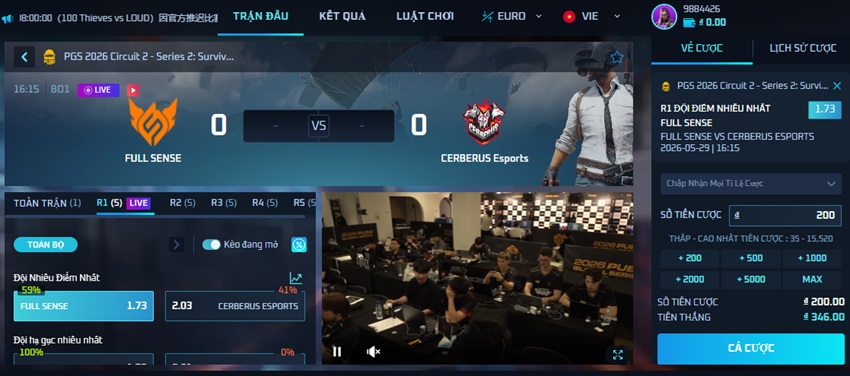 Cach ca cuoc Pubg W88