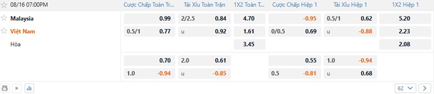 Bang keo tran Malaysia vs Viet Nam hinh xac